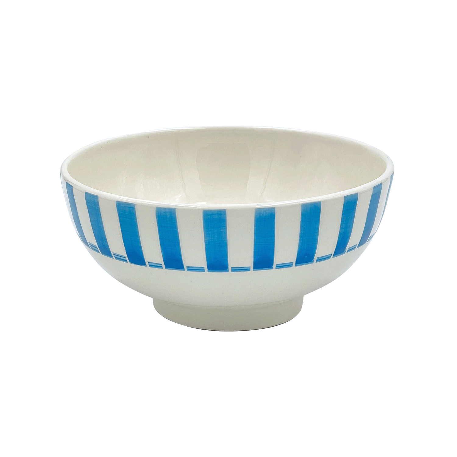 Medium Light Blue Stripes Bowl