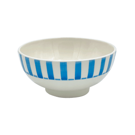 Medium Light Blue Stripes Bowl