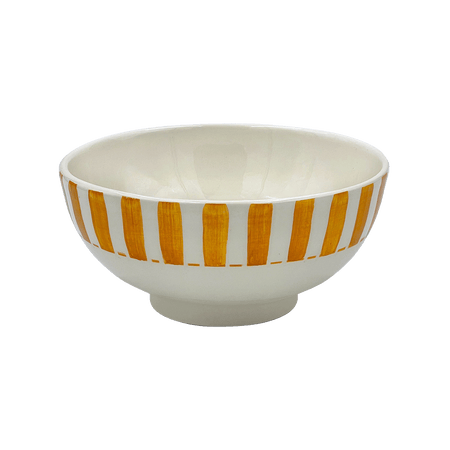Medium Yellow Stripes Bowl