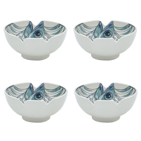 Medium Blue Romina Fish Bowls (Set of 4)