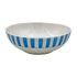 Large Light Blue Stripes Bowl