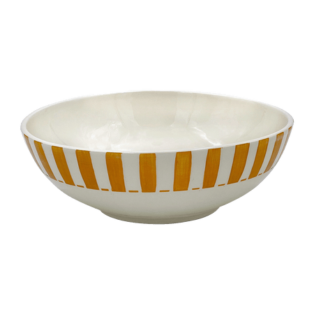 Large Yellow Stripes Bowl