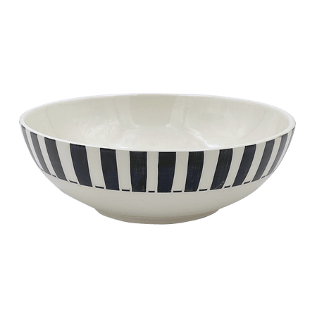 Large Black Stripes Bowl