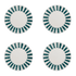 Green Stripes Side Plates (Set of 4)