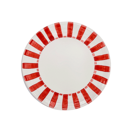 Red Stripes Side Plate