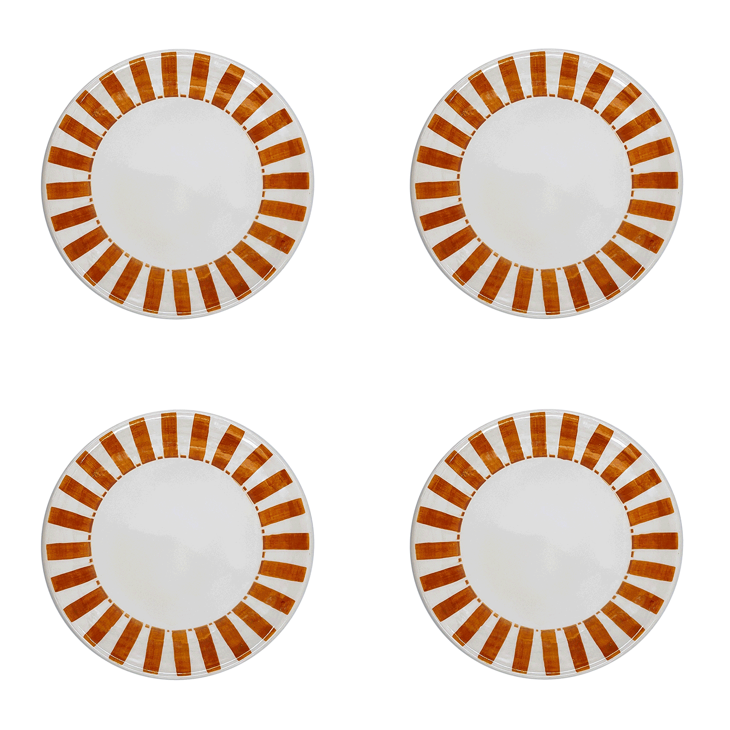 Yellow Stripes Side Plates (Set of 4)