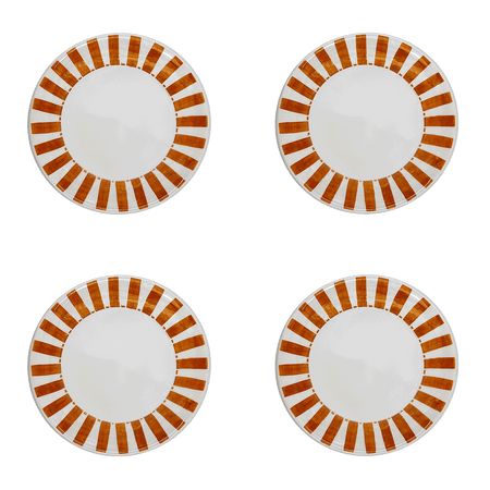 Yellow Stripes Side Plates (Set of 4)