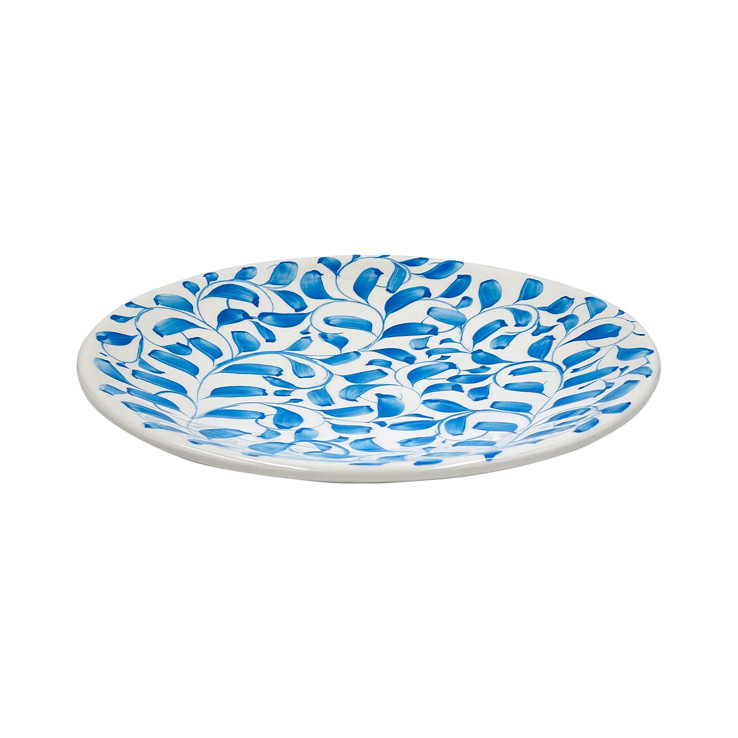 Light Blue Scroll Dinner Plate