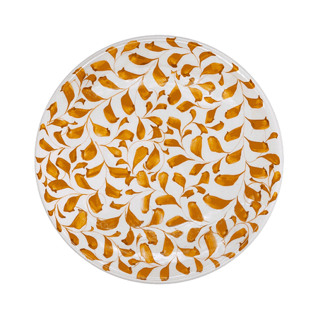 Yellow Scroll Dinner Plate