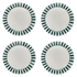 Green Stripes Dinner Plates (Set of 4)
