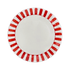 Red Stripes Dinner Plate