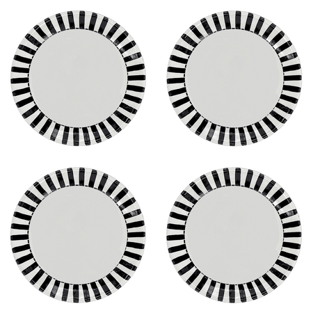Black Stripes Dinner Plates (Set of 4)