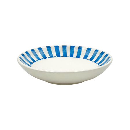 Light Blue Stripes Pasta Bowl