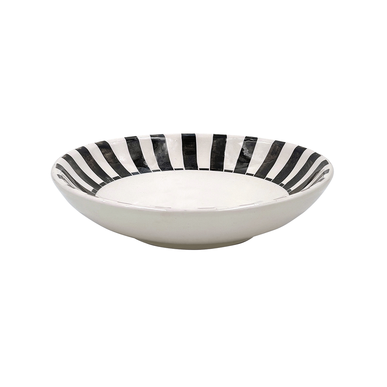 Black Stripes Pasta Bowl