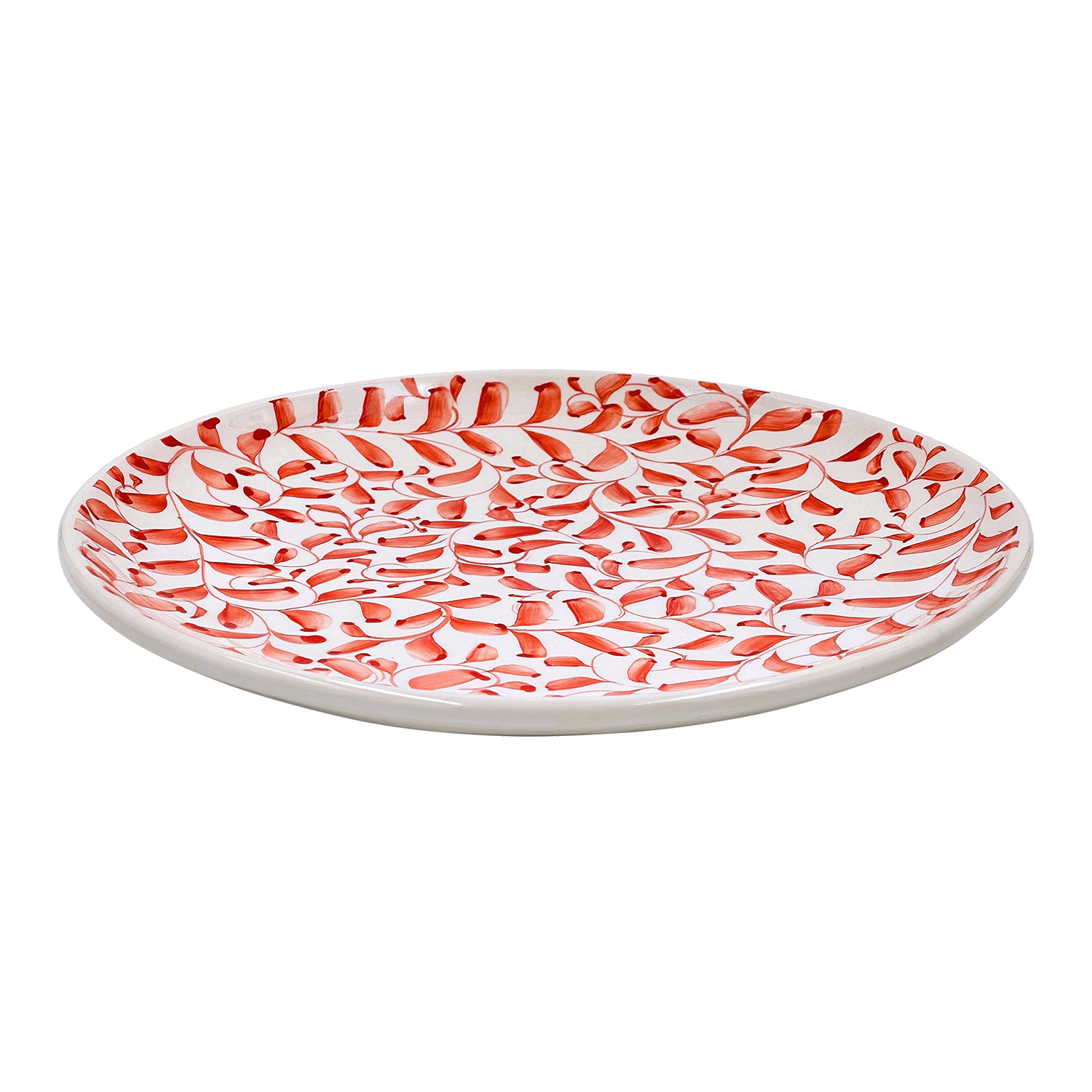 Red Scroll Charger Plate