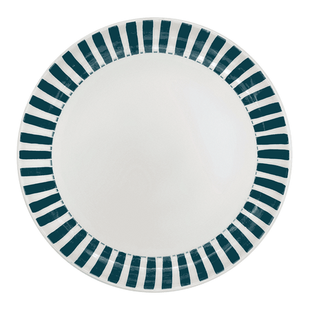 Green Stripes Charger Plate