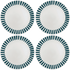 Green Stripes Charger Plates (Set of 4)