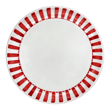 Red Stripes Charger Plate