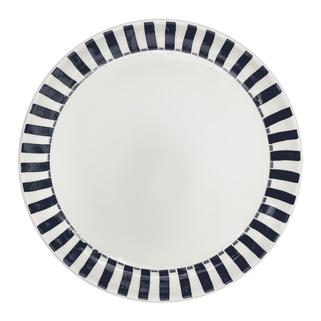 Black Stripes Charger Plate