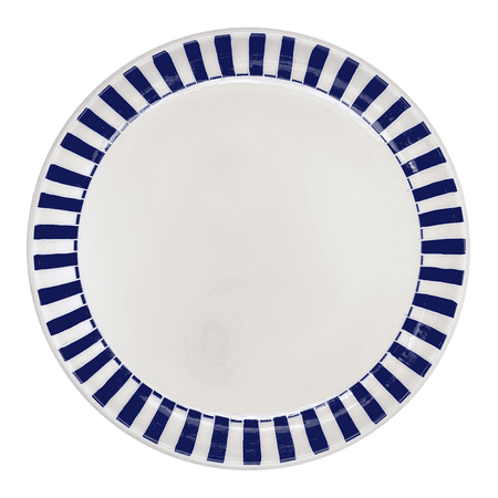 Navy Blue Stripes Charger Plate