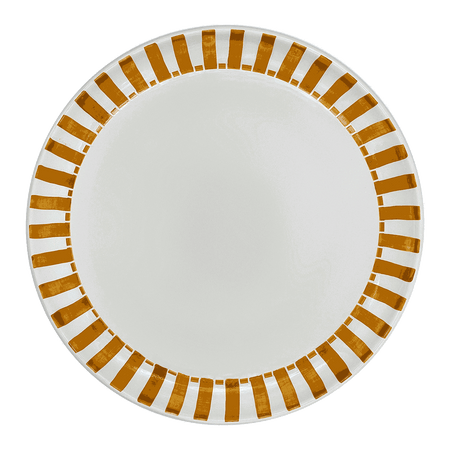Yellow Stripes Charger Plate