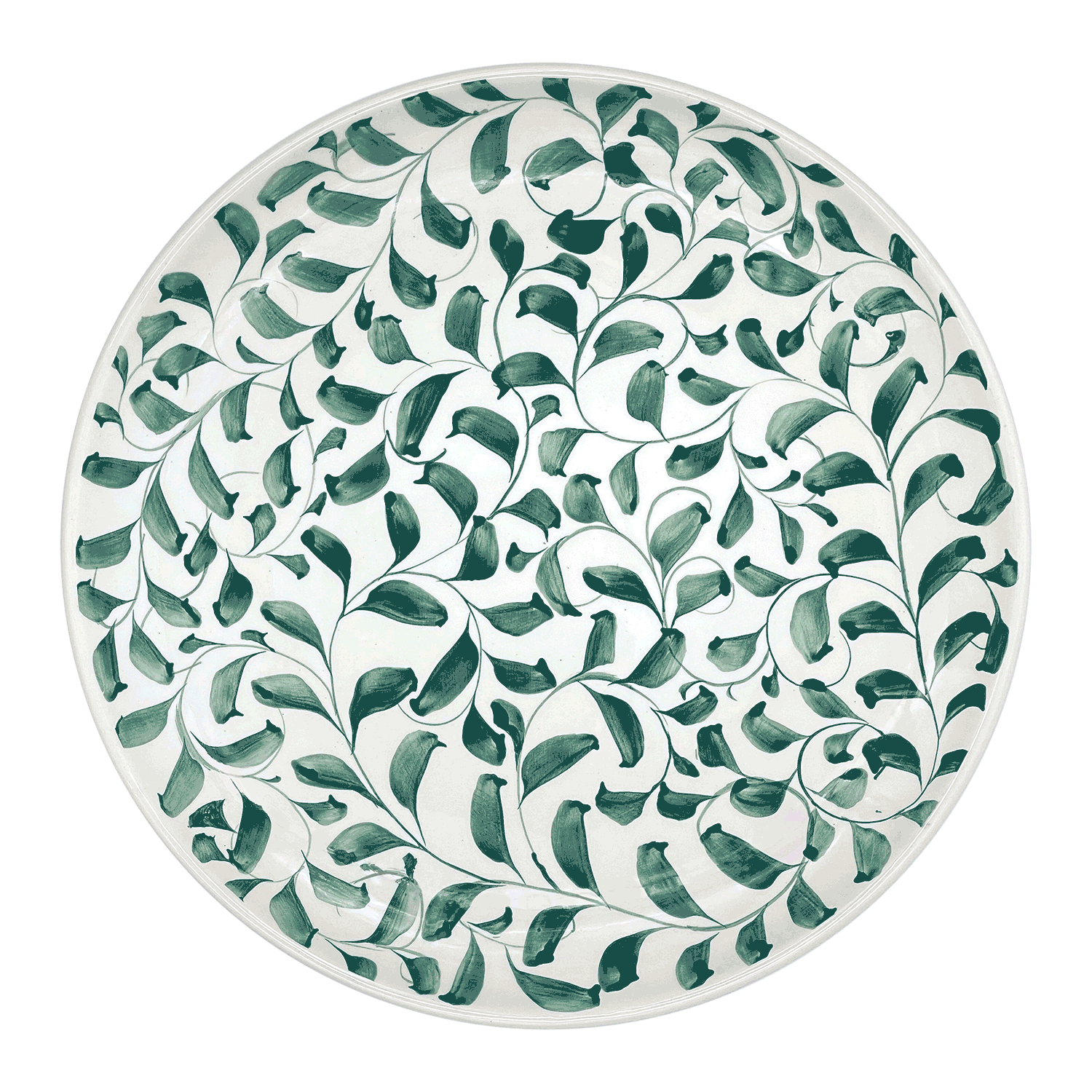 Green Scroll Charger Plate