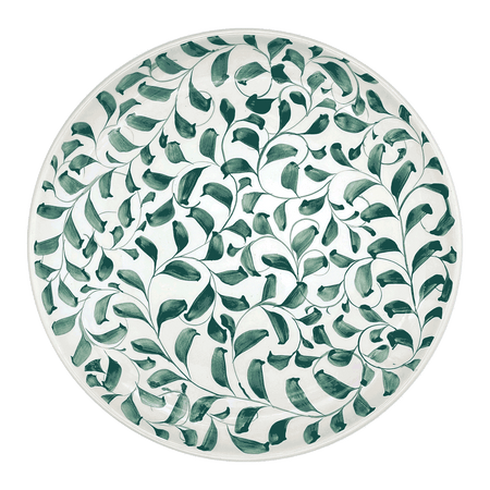Green Scroll Charger Plate