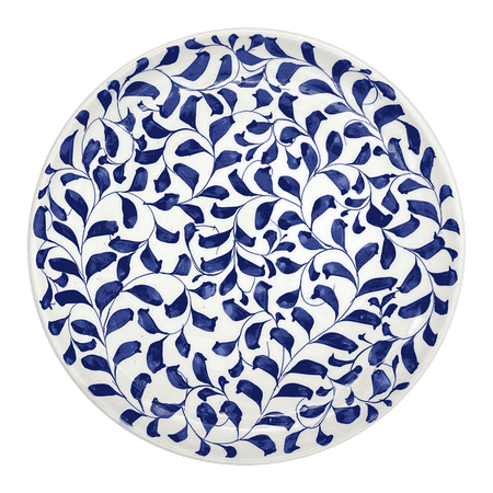 Navy Blue Scroll Charger Plate