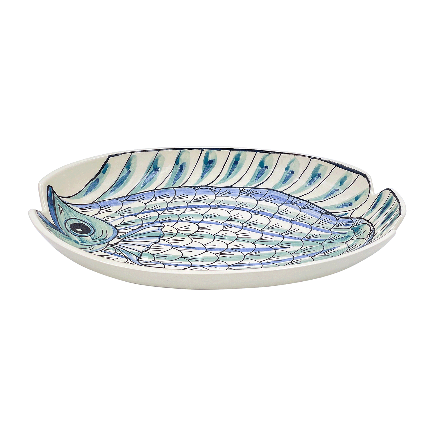 Small Blue Romina Fish Oval Platter