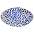 Large Navy Blue Scroll Oval Platter