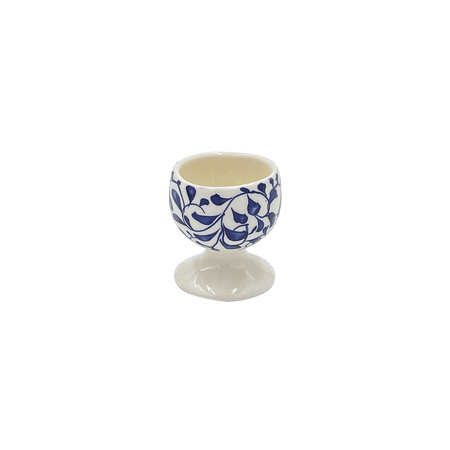 Navy Blue Scroll Egg Cup