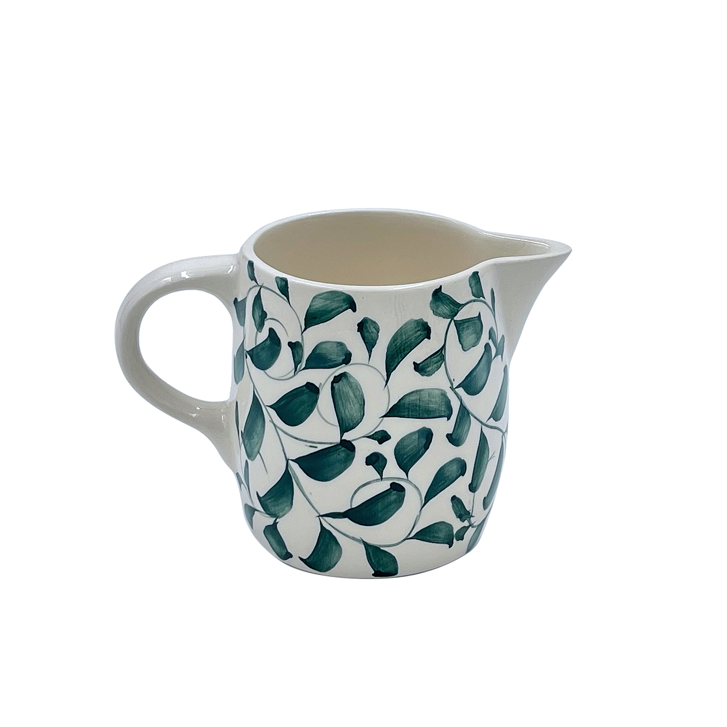 Green Scroll Milk Jug