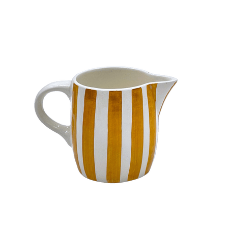 Yellow Stripes Milk Jug