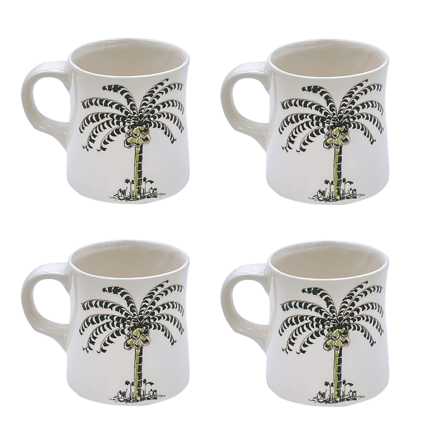 Palm Mugs (Set of 4)