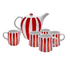 Red Stripes Tea Set (6 Piece)