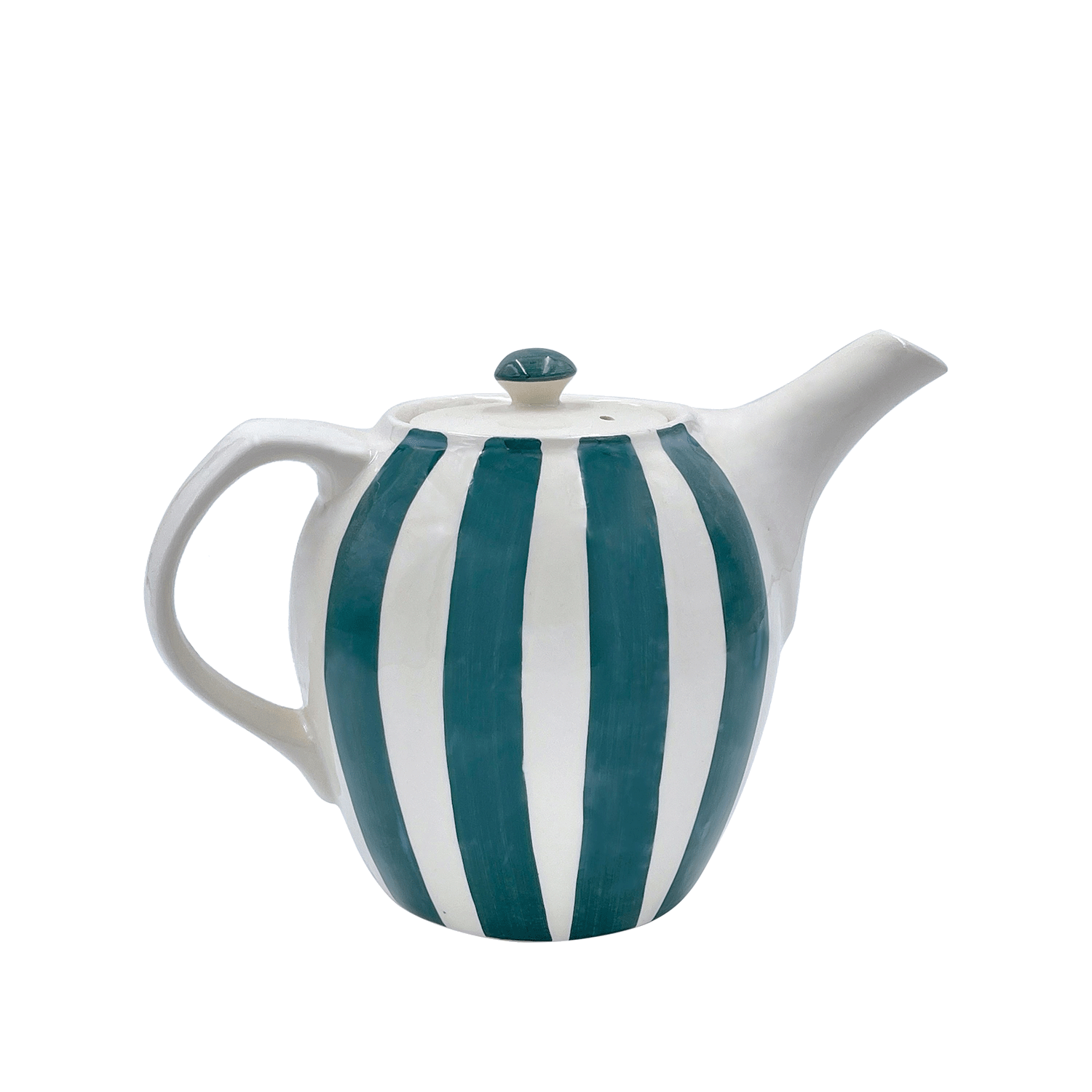Green Stripes Teapot