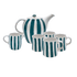 Green Stripes Tea Set (6 Piece)