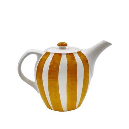 Yellow Stripes Teapot