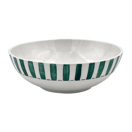 Large Green Stripes Bowl