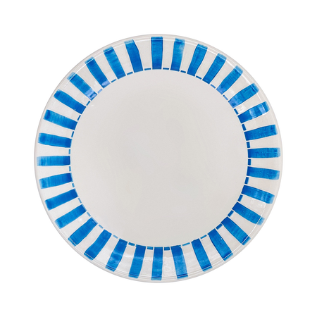 Light Blue Stripes Dinner Plate