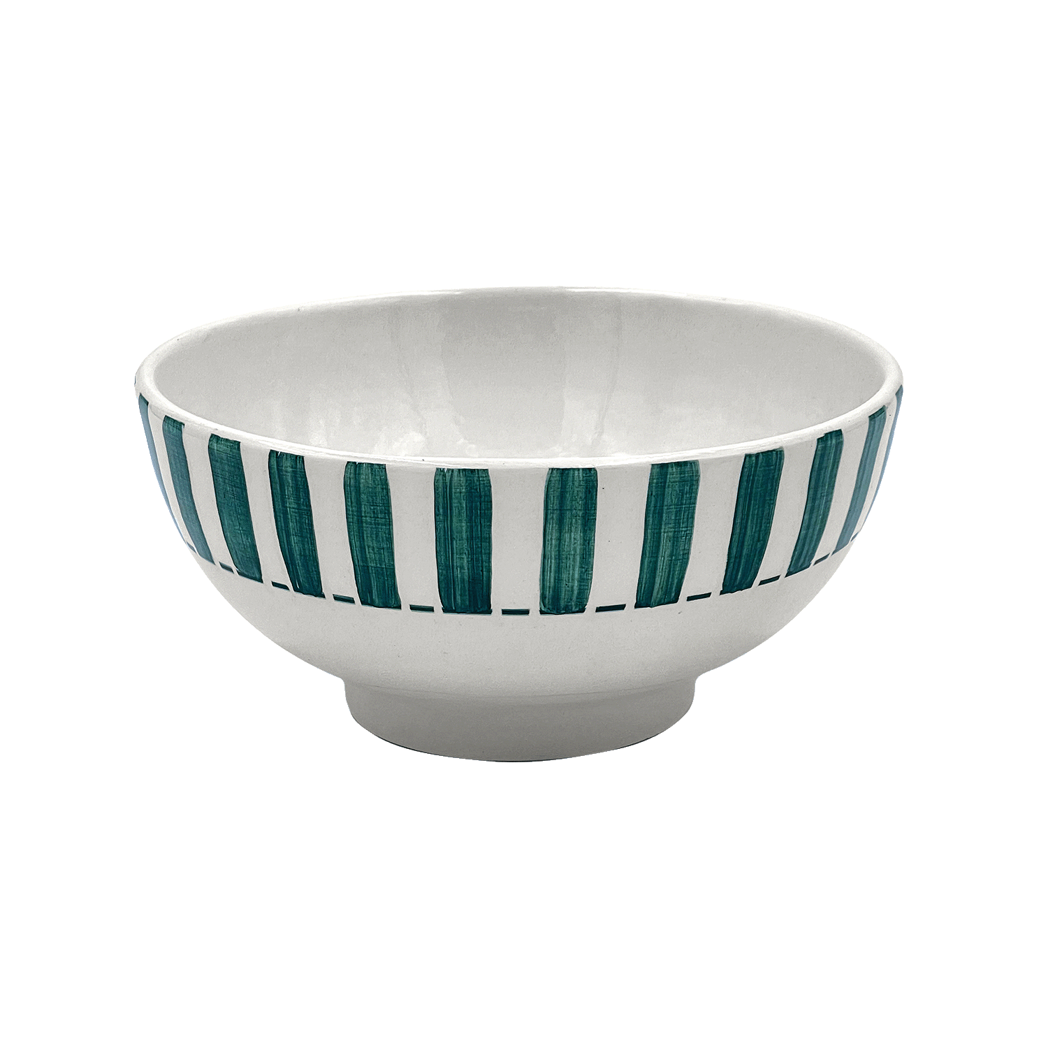 Medium Green Stripes Bowl