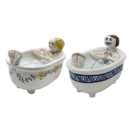 Pair of Michelangelo & Bianca Soap Dishes
