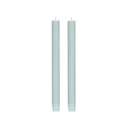 Pair of Opaline Green Dinner Candles 25cm