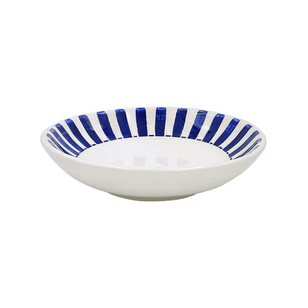 Navy Blue Stripes Pasta Bowl