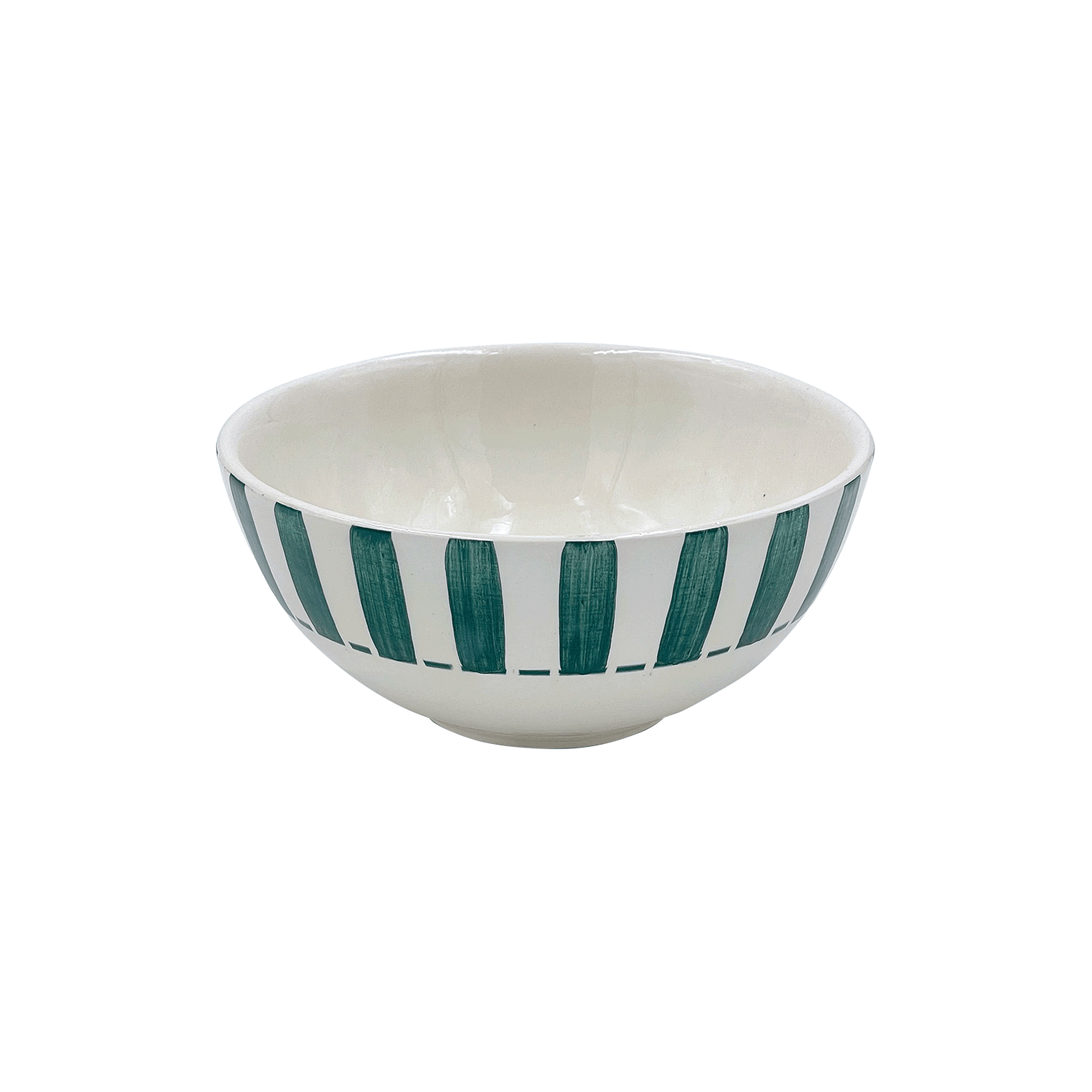 Small Green Stripes Bowl