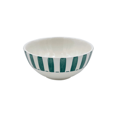 Small Green Stripes Bowl