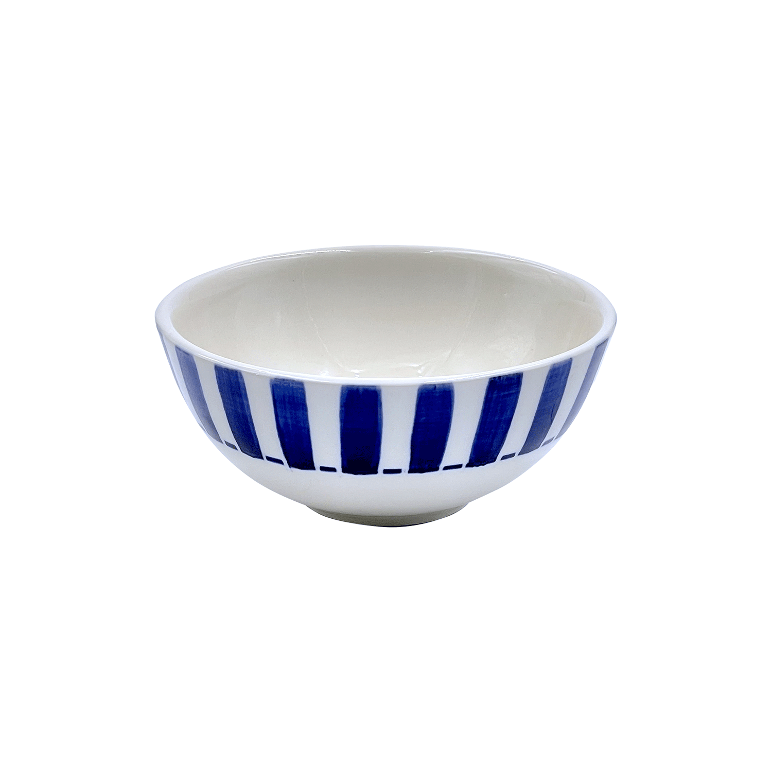Small Navy Blue Stripes Bowl