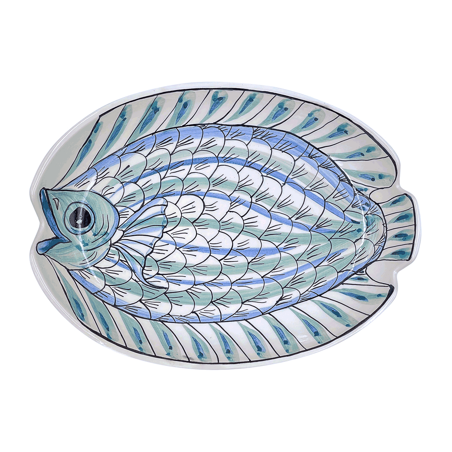 Small Blue Romina Fish Oval Platter