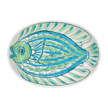 Small Green Romina Fish Oval Platter