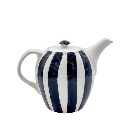 Black Stripes Teapot